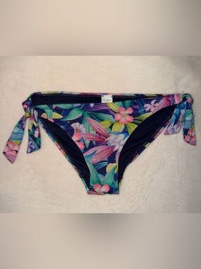 Oysho Tropical Floral Tie-Side Bikini Bottom